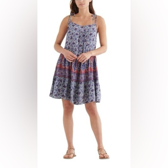 🪻Lucky🪻Printed Tiered Cami Dress Dress. Size M - Picture 3 of 7